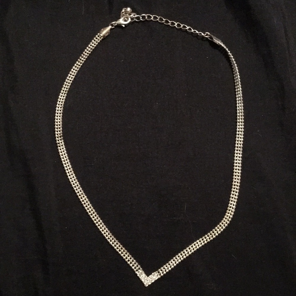 💎CZ sliver necklace.💎